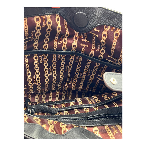 Tignanello Soft Black Leather Shoulder Handbag NWOT - Picture 8 of 8